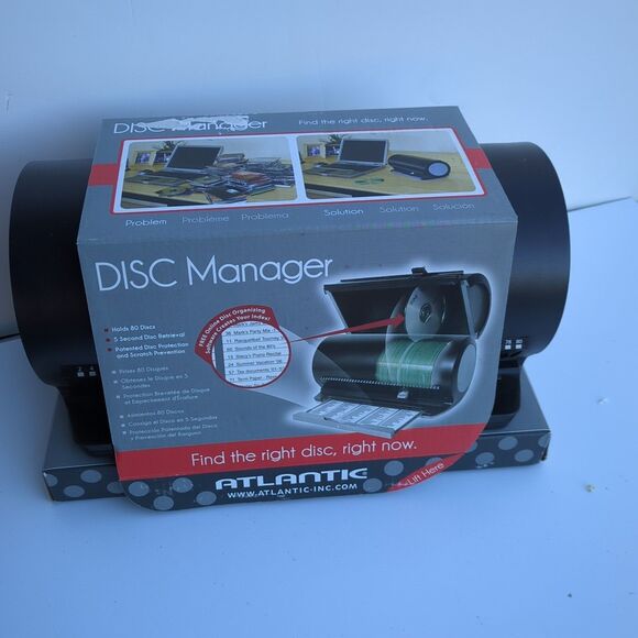 Atlantic Disc Manager 80 CD DVD Game Disc‎ Storage Holder Organizer Selector - Picture 1 of 9